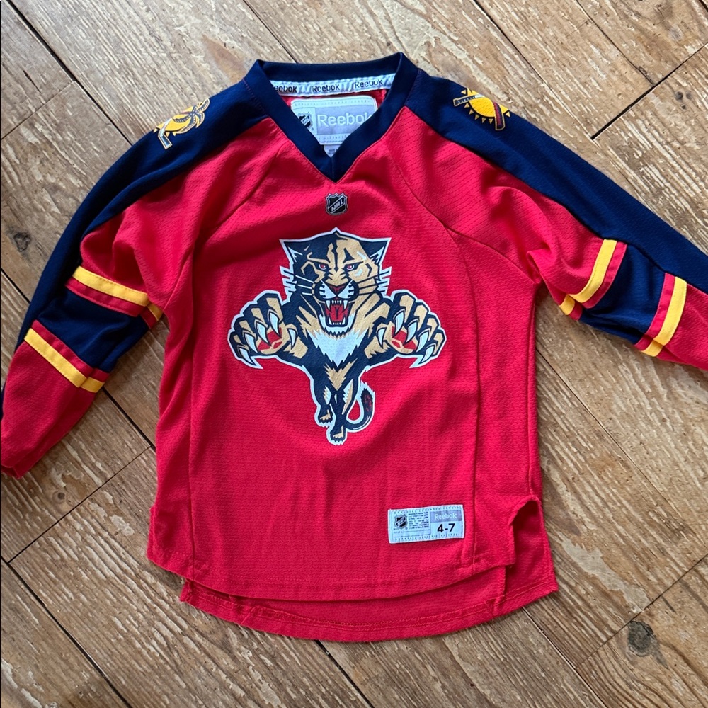 Reebok  Florida Panthers NHL jersey  Kids Red and Blue Jersey